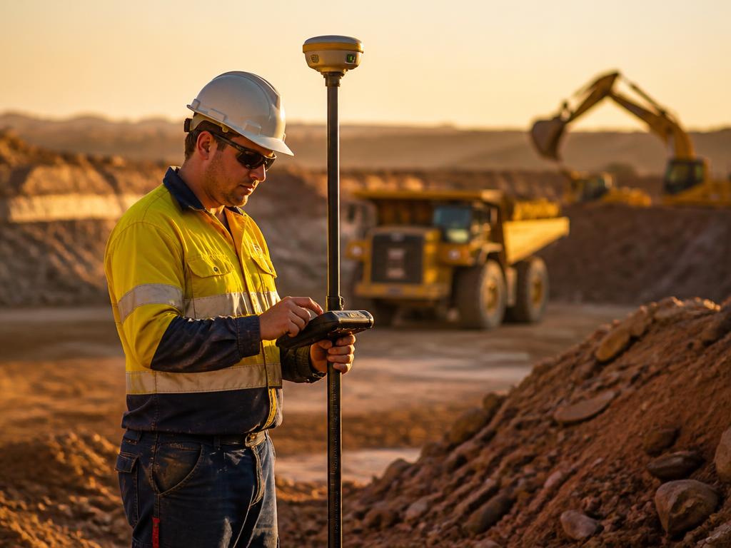 Excavator GPS training on a live mine site